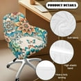 thumbnail image 5 of Xixirimido Boho Mandala Butterfly Pattern Swivel Armchair Accent Dining Chair Cover, Stretch Mid-Back Office Desk Chair Slipcover Leisure Arm Chair Protector Soft Covers for Home, 5 of 7
