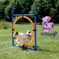 thumbnail image 6 of 4 Wheel Pet Stroller Dog Stroller Dog Carriers for Small Dogs with Cup Holder, Pink, 6 of 7