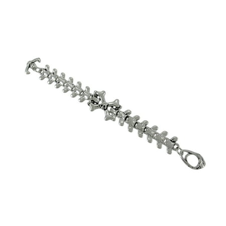 Chrome Plated Vertebrae Link Toggle Clasp Bracelet Skull Bones Chrome Plated Vertebrae Link Toggle Clasp Bracelet Skull Bones
