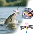 thumbnail image 3 of Realistic Dragonfly Topwater Fishing Lure ABS Rattling Hard Bait Double Mesh Wings Sharp Steel Treble Hook for Freshwater Saltwater Lake Coastal Bass Trout Fishing(Light Pink), 3 of 4