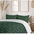thumbnail image 6 of Ambesonne Wave Duvet Cover Set, Zigzags Vibrant Abstract Art, 2-Calking, Indigo Apple Green, 6 of 7
