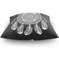 thumbnail image 4 of GZHJMY Throw Pillow Case Decorative Cushion Cover Square Pillowcase, Indian Dreamcatcher Mandala Black Sofa Bed Pillow Case Cover(16x16inch) Twin Sides Home Decor, 4 of 4
