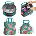 thumbnail image 2 of Pioneer Flower Floral Print Pattern Drawstring Lunch Bag Women - Drawstring Lunch Bag Insulated for Work Office - Stain-Resistant Large Lunchbags for Women with Multi-Pockets, 2 of 6