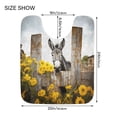 thumbnail image 3 of Toilet Rug U-Shaped Bathroom Rugs Non-Slip Soft Plush Machine Washable Contour Bath Mat Donkey with Chrysanthemum Flower 24x20, 3 of 9