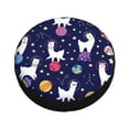 thumbnail image 3 of Balery Lama In Spacetire Cover Waterproof Dust-Proof, Universal Spare Wheel Tire Cover For Trailer, Rv, Suv Truck And Vehicle Camper Accessories-14 Inch, 3 of 9