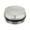 thumbnail image 5 of Uxcell 3/4" BSP Blank Cap Manual Radiator Air Vent Plug, Nickel Plated Brass Plugs, Silver 2 Pack, 5 of 6