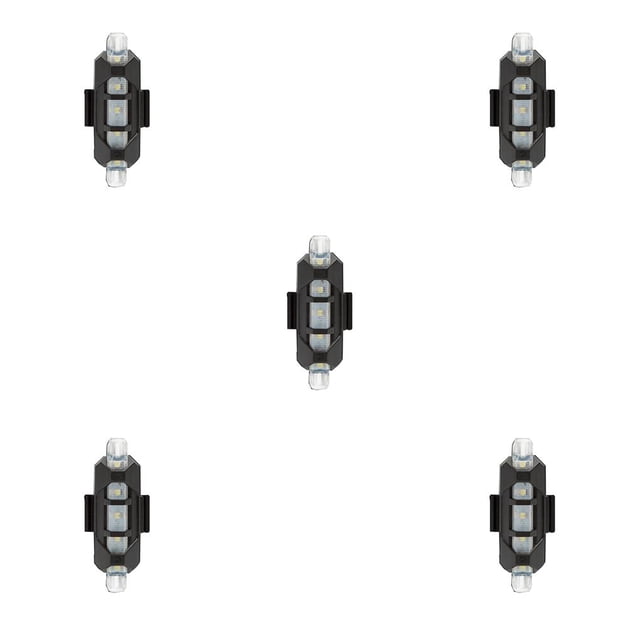 Advancent Luces traseras de bicicleta LED USB recargable Advertencia de bicicleta Lámpara trasera impermeable para acampar con accesorios de Type5 NO5