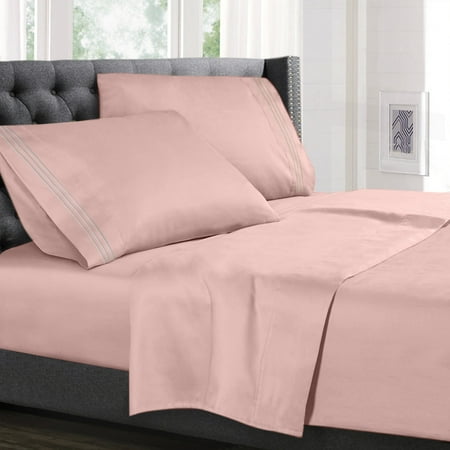 King Size Bed Sheets Set Peach Luxury Bedding 4 Piece King Size Bed Sheets Set Peach Luxury Bedding 4 Piece