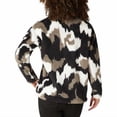 thumbnail image 3 of Eddie Bauer Women's Fleece 1/4 Zip Long Sleeve Pullover Size: M, Color: Black Camo, 3 of 4