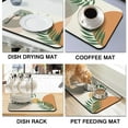 thumbnail image 4 of Washable Rubber Bohemian Style Dish Drying Mats for Kitchen Counter Home Large Coffee Bar Pad Accessories and Decor for Utensils Stemware 23.5''x15.5'', 4 of 7
