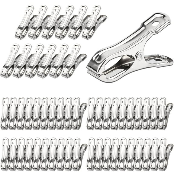 Garden Clips, 55 PCS Stainless Steel Greenhouse Clamps Heavy Duty Greenhouse Clips Hoops with Large Open Strong Grip