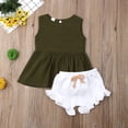 thumbnail image 2 of Liacowi Summer Newborn Toddler Baby Girl Sleeveless Dress Top Ruffle Shorts Pants Outfits Clothes 2PCS Set 0-24M, 2 of 7