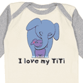 thumbnail image 4 of Inktastic I Love my TiTi Elephant Blue Purple Boys or Girls Long Sleeve Baby Bodysuit, 4 of 5