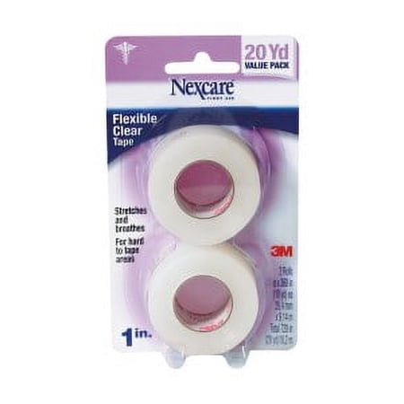 Nexcare Transpore Clear First Aid Tape, 527-P1, 1 in x 10 yds, Wrapped