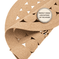 thumbnail image 3 of Dekorist Jute Rug, 4' Round Braided Rugs, Anti Slip Boho Rug, Decorative Pattern Area Rug, Stain Resistant Floor, Kitchen Patio Rug, Entrance Farmhouse Rug, Natural Beige - Spiral, 3 of 6