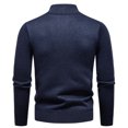 thumbnail image 2 of ZUKMRJPC Men's Quarter Zip Sweaters Long Sleeve Slim Fit Vintage Pullover Sweater Warm Stand Collar Knit Tops Business or Casual Wear, 2 of 3