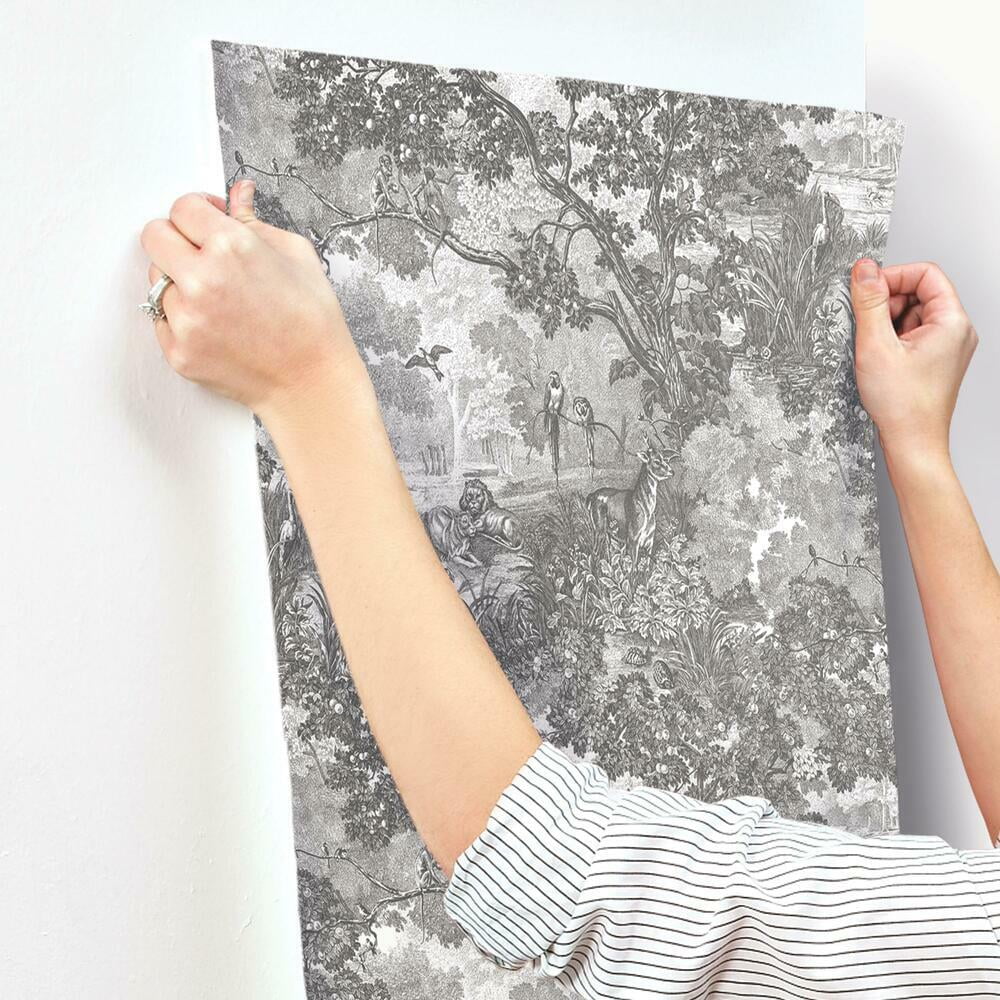 Jungle Toile Peel and Stick Wallpaper