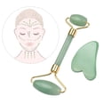 thumbnail image 2 of Labymos Scraping Plate Natural Jade Set Heart Shaped Crystal Double End Roller Facial Massage For, 2 of 8