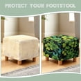 thumbnail image 6 of SCRAWLGOD St. Patrick's Day Four Leaf Clover Print Black Green Ottoman Cover Square Stretch Ottoman Slipcovers Soft Storage Foot Rest Cover with Elastic Bottom Footrest Stool Covers Protector, 6 of 7