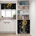 thumbnail image 2 of Sunflower Kitchen Curtains Summer Bees Window Curtains and Valances Set 36 Inch, Watercolor Sunshine Short Tier Curtain for Kitchen, Black Background Small Kitchen Decor, 2 of 5