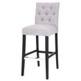 thumbnail image 7 of Jameson 29" Linen Fabric Tufted Upholstered Counter Stool/Black, 7 of 7