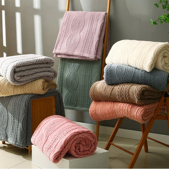 Fwttom Taffeta Throw Blanket - No Shed No Pilling Lightweight Soft Cozy Plush Throw Blanket for Couch Sofa Bed, 28x40 Inches