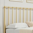 thumbnail image 2 of KTENME Queen Bed Frame Metal Platform Bed with Headboard, 14 Inches Metal Mattress Foundation for Storage, No Box Spring Needed, Easy Assembly, Gold, 2 of 8