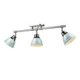 thumbnail image 1 of Golden Lighting-3602-3SF CH-SF-Duncan - Three Light Semi-Flush Mount Track Light Seafoam Glass, 1 of 3