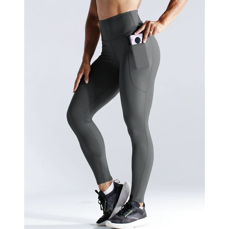 NELEUS Womens High Waist Yoga Leggings for Workout Running Tummy Control  with 2 Pockets,Black+Gray+Light Purple,US Size XL