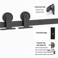 thumbnail image 4 of 4-8FT T Style Sliding Barn Single Door Hardware Track Kit ,Easy Install, 4 of 5