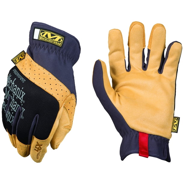 Mechanix Wear: Guantes de trabajo Material4X FastFit (marrón mediano/negro)