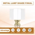 thumbnail image 3 of Uxcell 39mm Lamp Shade Finial, Cube Crystal Lamp Finials Caps Knob 1/4-27 Inch Threaded Base Clear Square Decoration, 3 of 6
