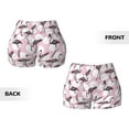 thumbnail image 3 of Rocae Pineapple Flamingo for Women's Quick-Dry Running Shorts,Ladies Active Athletic Apparel Yoga Workout Gym Running Volleyball Spandex Shorts Large, 3 of 9