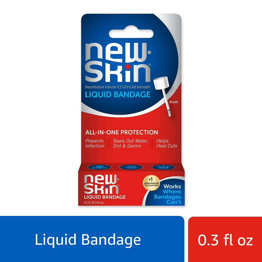 NewSkin Liquid Bandage, Waterproof Bandage for Scrapes and Minor Cuts
