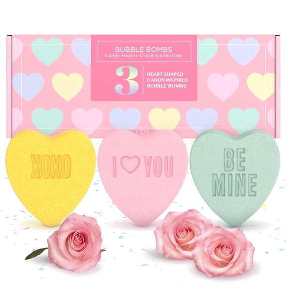 Mother's Day Bath Bombs for Women, Girls, & Teens (3-Pack) - Colorful, Scented, USA Made & Moisturizing for Relaxing Bubble Bath – Romantic Gift Idea for Holidays and Valentines by Two Sisters