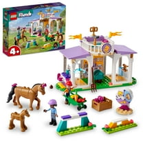 LEGO Friends Horse Training Toddler Building Toy, Great Birthday Gift for Ages 4  with 2 Mini-Dolls, Stable, 2 Horse Characters and Animal Care Accessories, 41746