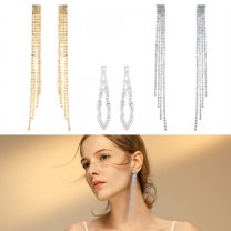 DESIGNICE 3 Pairs Statement Earrings for Women,Face-Lengthening Tassel Dangle Earrings for Women,Gold Statement Earrings Fashion Jewelry Gift for Her,Style3