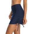 thumbnail image 6 of Alove Women's Drawstring Swim Skirts Ruched High Waisted Tummy Control Swimwear Bottoms, 6 of 7