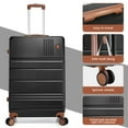thumbnail image 6 of SANOPY 3 Piece Hardshell Luggage Set, ABS+PC Lightweight Suitcase Set with Double Spinner Wheels TSA Lock. (Black), 6 of 8