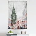 thumbnail image 1 of London Tapestry, Hand Drawn Illustration of Big Ben London England Flag Vintage Historic City Design Print, Fabric Wall Hanging Decor for Bedroom Living Room Dorm, 5 Sizes, Grey, by Ambesonne, 1 of 1
