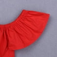 thumbnail image 6 of Coerni Baby Girls' Off-Shoulder Crop Top | Toddler Ruffle Tee with Headband | Solid Color Summer T-Shirt | Trendy Girls Outfit, 6 of 9