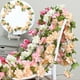 thumbnail image 3 of Champagne-2pcs x 235cm Flores de cerezo artificiales Cuerda Guirnalda Hoja de vid Cobertura Casa Cobertura Jardín Cobertura Boda Navidad Decoración, 3 of 4