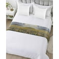 thumbnail image 5 of Xipuska Spring Floral Bed Runners for Queen Size Bed, Decorative Bed Throws for Foot of Bed, Botanical Farmhouse Modern Oil Painting Bed Runner Sofa Throw Bedding Scarf Protector Slipcover, 5 of 6