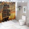 thumbnail image 7 of Orinice Decorative Painting of Sailboat on The Sea at Sunset Shower Curtain Sets for Bathroom Fabric Machine Washable Digital Printing Decor with 12 Hooks,  36x72, 7 of 7