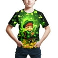 thumbnail image 2 of lnmuld Tops for Teens St Patrick's Day Themed Short Sleeve Tee for Toddler Boys and Girls Comfortable Seasonal Kids Top Size:11-12 Years, 2 of 3