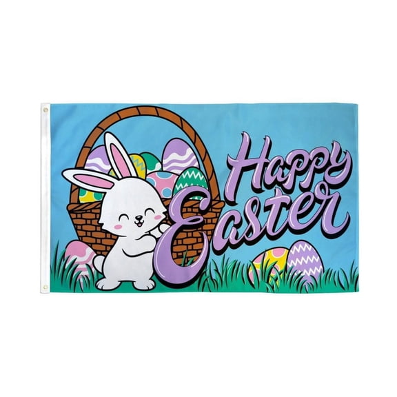 Happy Easter (Bunny) Flag 3x5ft Poly