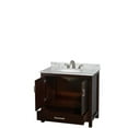 thumbnail image 3 of Wyndham Collection Sheffield 36" Metal Single Bathroom Vanity in Espresso/Chrome, 3 of 3