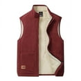 thumbnail image 4 of COSFO Solid Sweater Vest Men Cardigan Casual Mock Neck Fleece Sweater Winter Zip Up Sleeveless Slim Fit Tank Top Men, 4 of 5