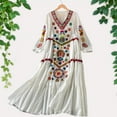 thumbnail image 1 of Vestido de playa elegante Yinane Con mangas 3/4 escote en V 108cm, 1 of 8