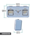 thumbnail image 6 of La Crosse Clock Daily Flip Blue Periwinkle Tabletop Alarm Clock with Calendar, 636-379BL, 6 of 6